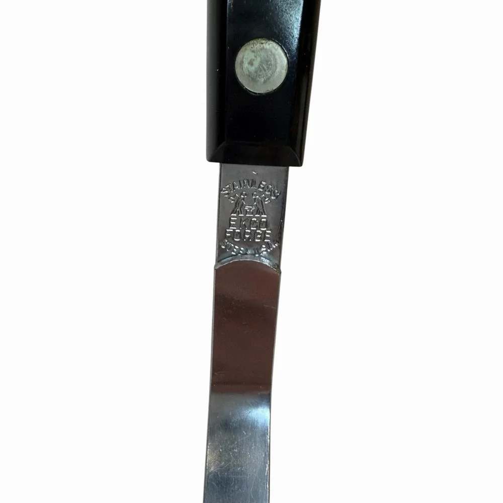 Vintage EKCO Forge‎ Oval Potato Masher Stainless Black Bakelite Handle USA